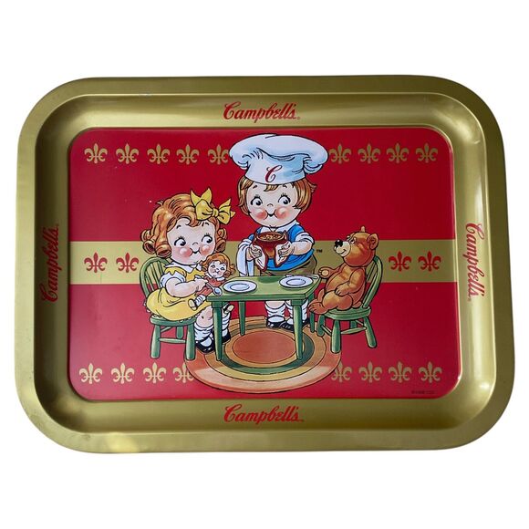 Vintage 1998 Campbell’s Kids Soup TV Tray – Teddy Bear Lunch 10.5×14 - Picture 4 of 5